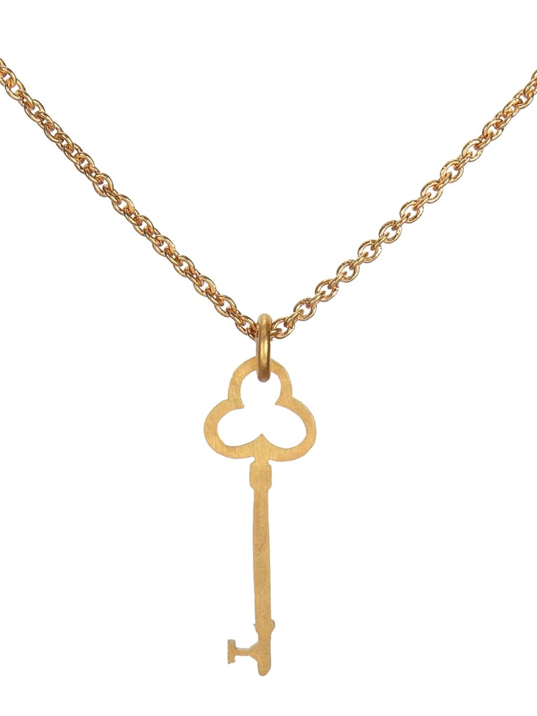 

Goldnera Rhodium-Plated Gold-Toned Heart Pendant With Chain