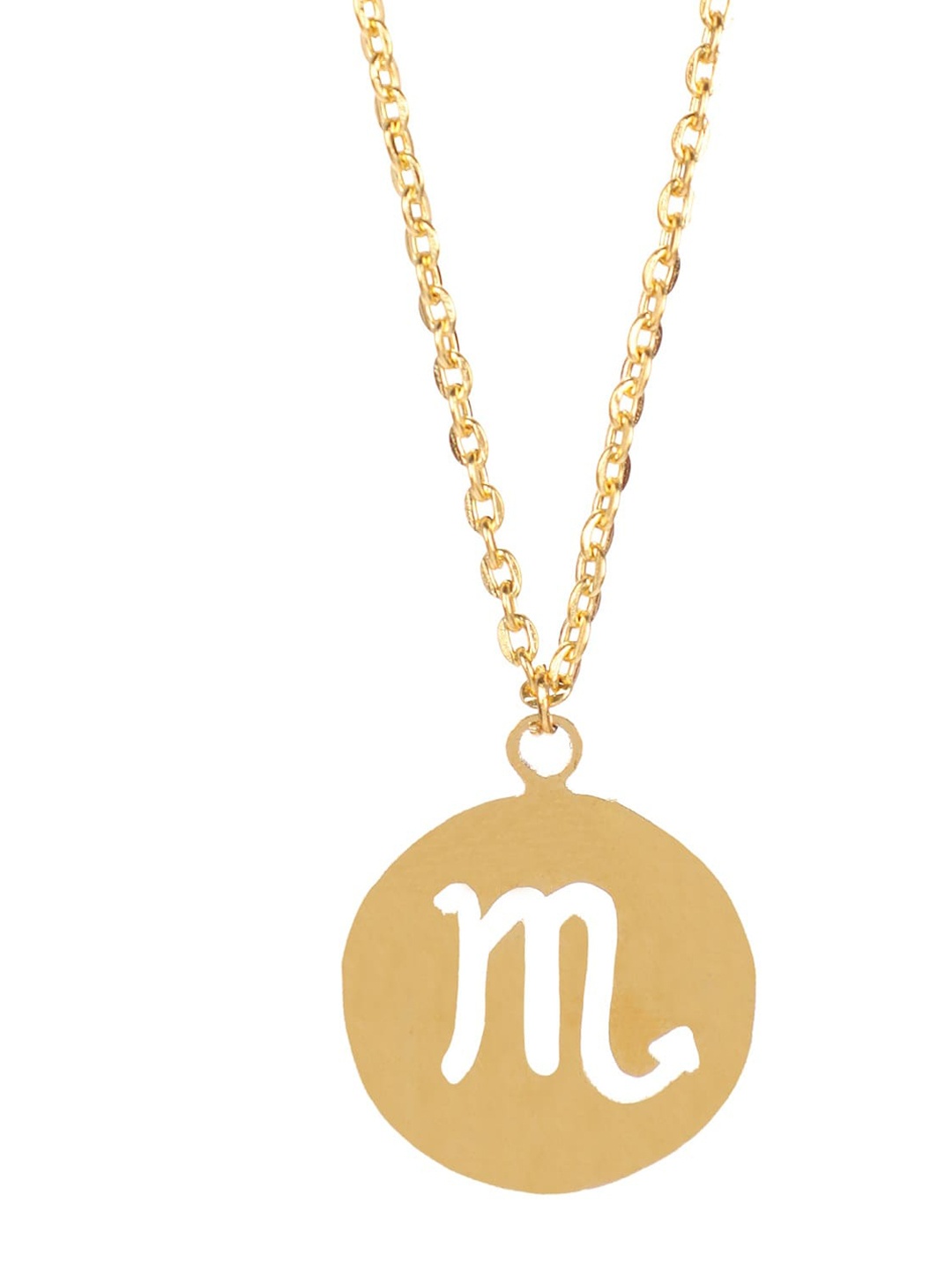 

Goldnera Brass-Plated Gold-Toned Zodiac Scorpio Pendant With Chain