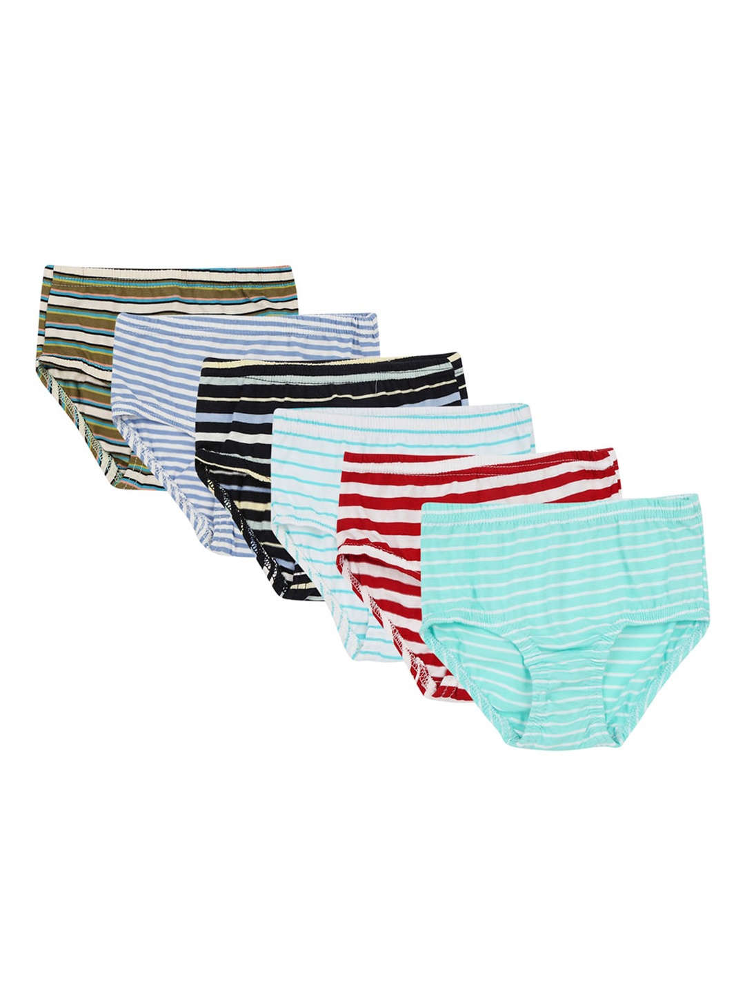 

RAINE AND JAINE Girls Pack of 6 Assorted Pure Cotton Basic Briefs