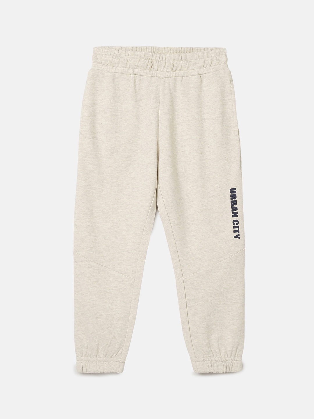 

BYB PREMIUM Boys Beige Solid Relaxed-Fit Joggers