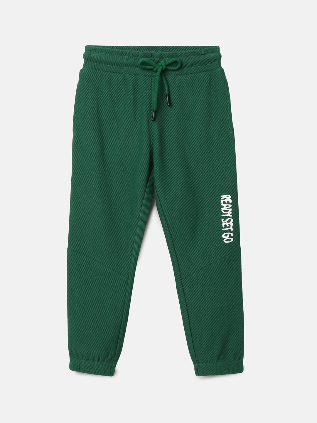 

BYB PREMIUM Boys Green Solid Relaxed-Fit Joggers