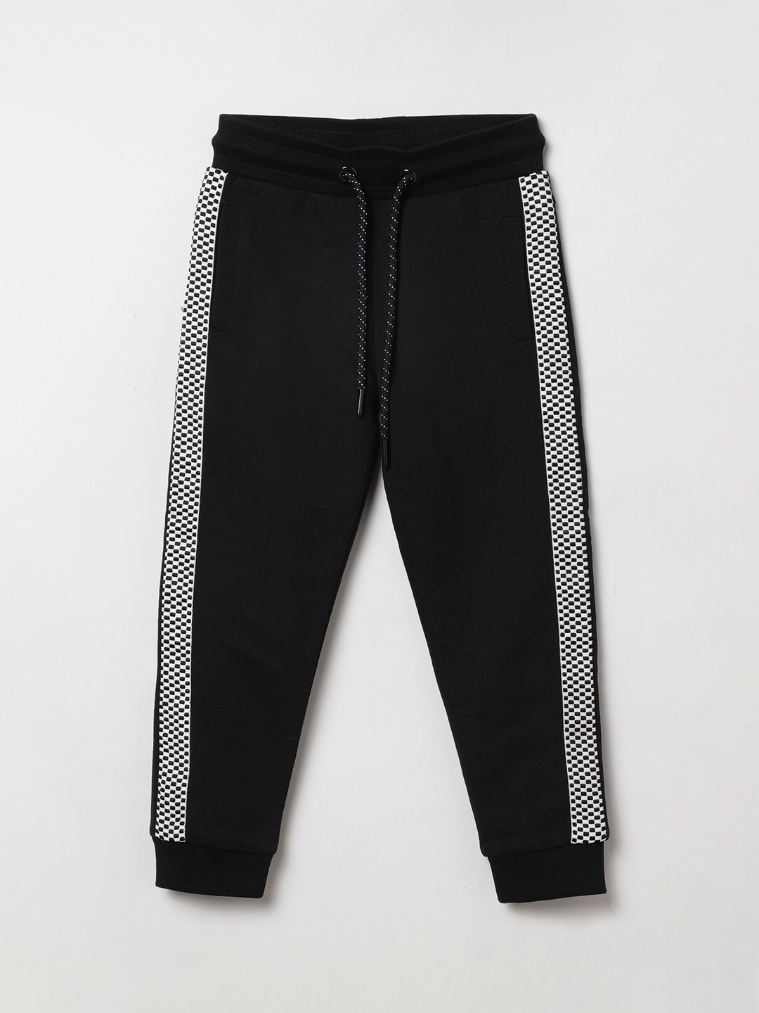 

BYB PREMIUM Boys Black Solid Relaxed-Fit Joggers