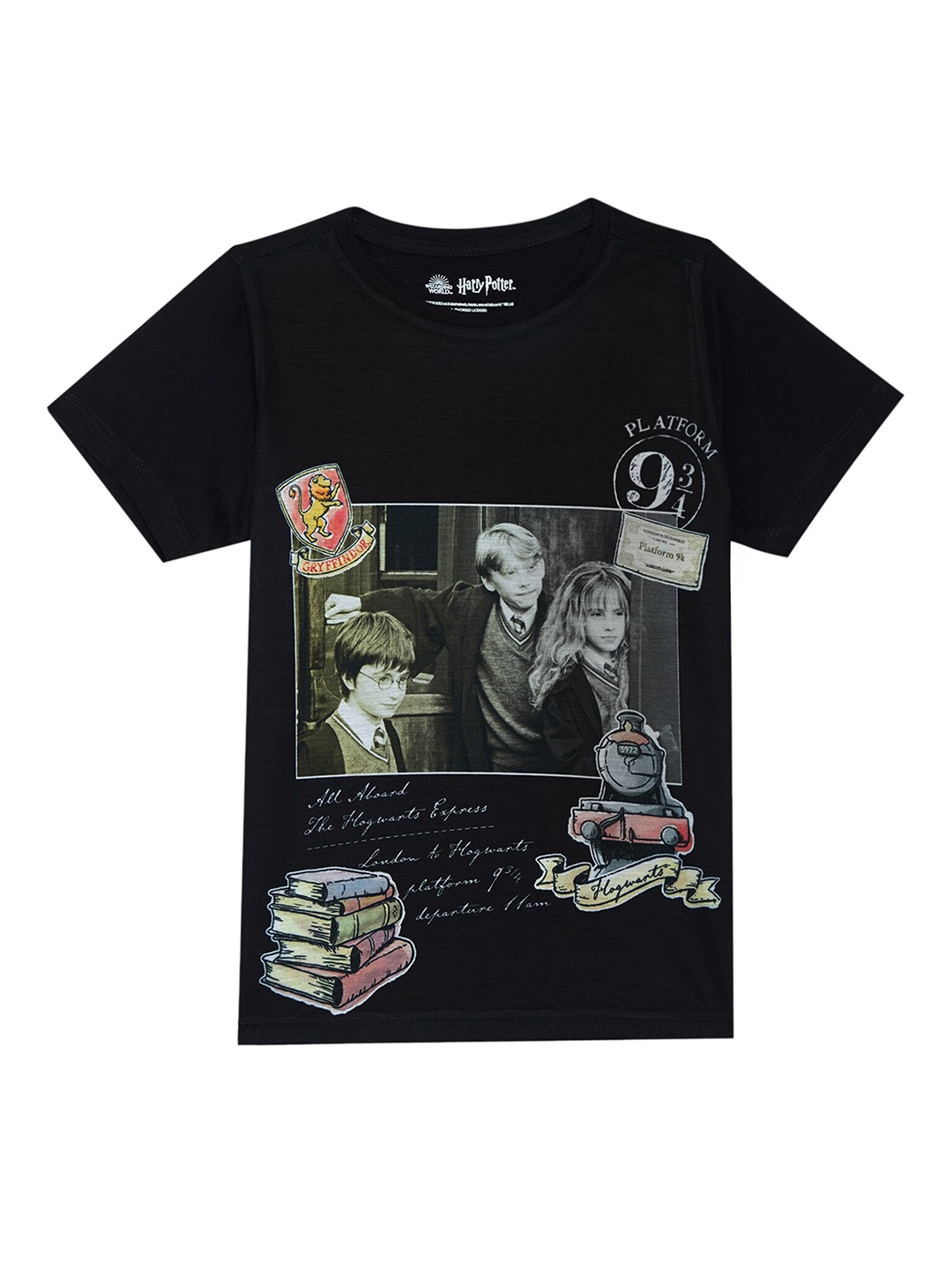 

Harry Potter by Wear Your Mind Boys Black Printed T-shirt