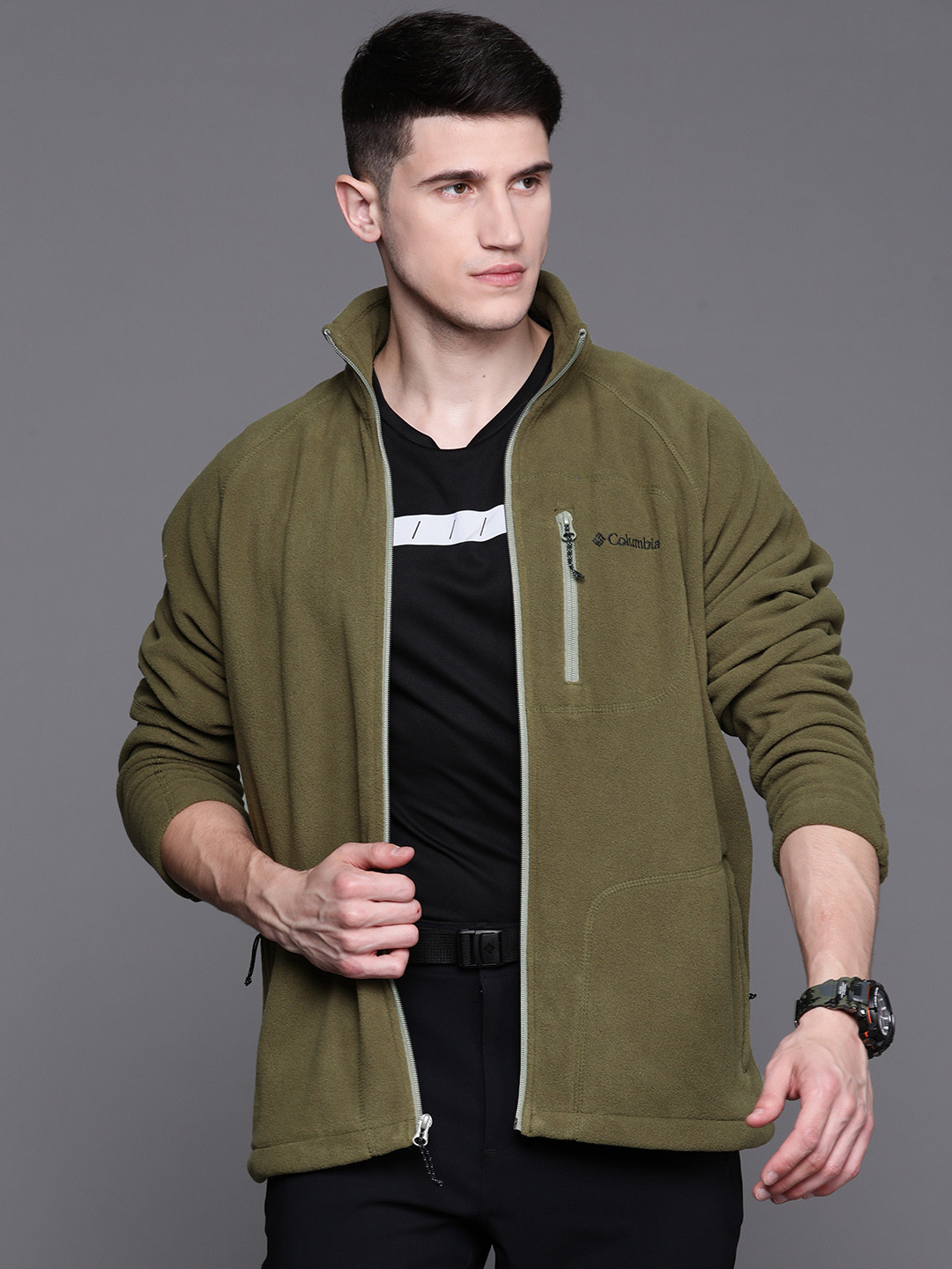 

Columbia Men Olive Green Outdoor Sporty Jacket