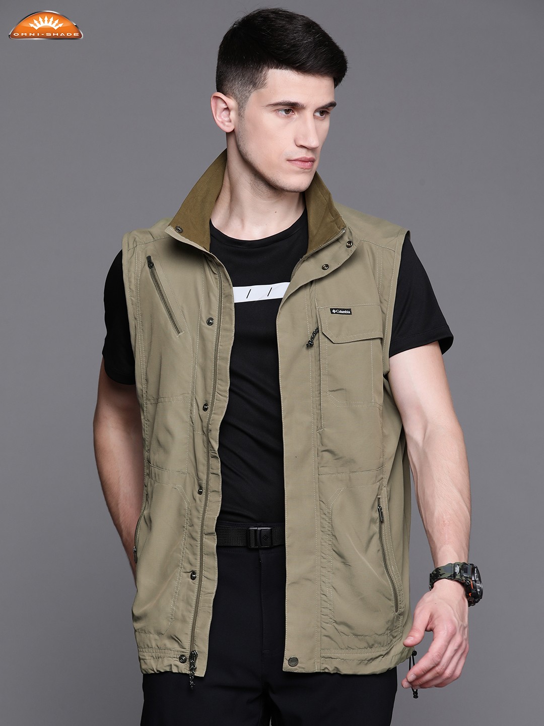 

Columbia Men Olive Green Outdoor Sporty Jacket