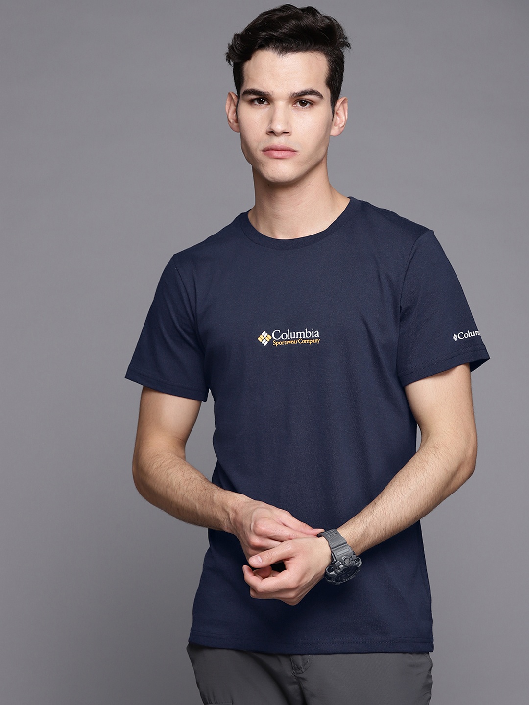 

Columbia Men Blue Typography Printed Hiking T-shirt