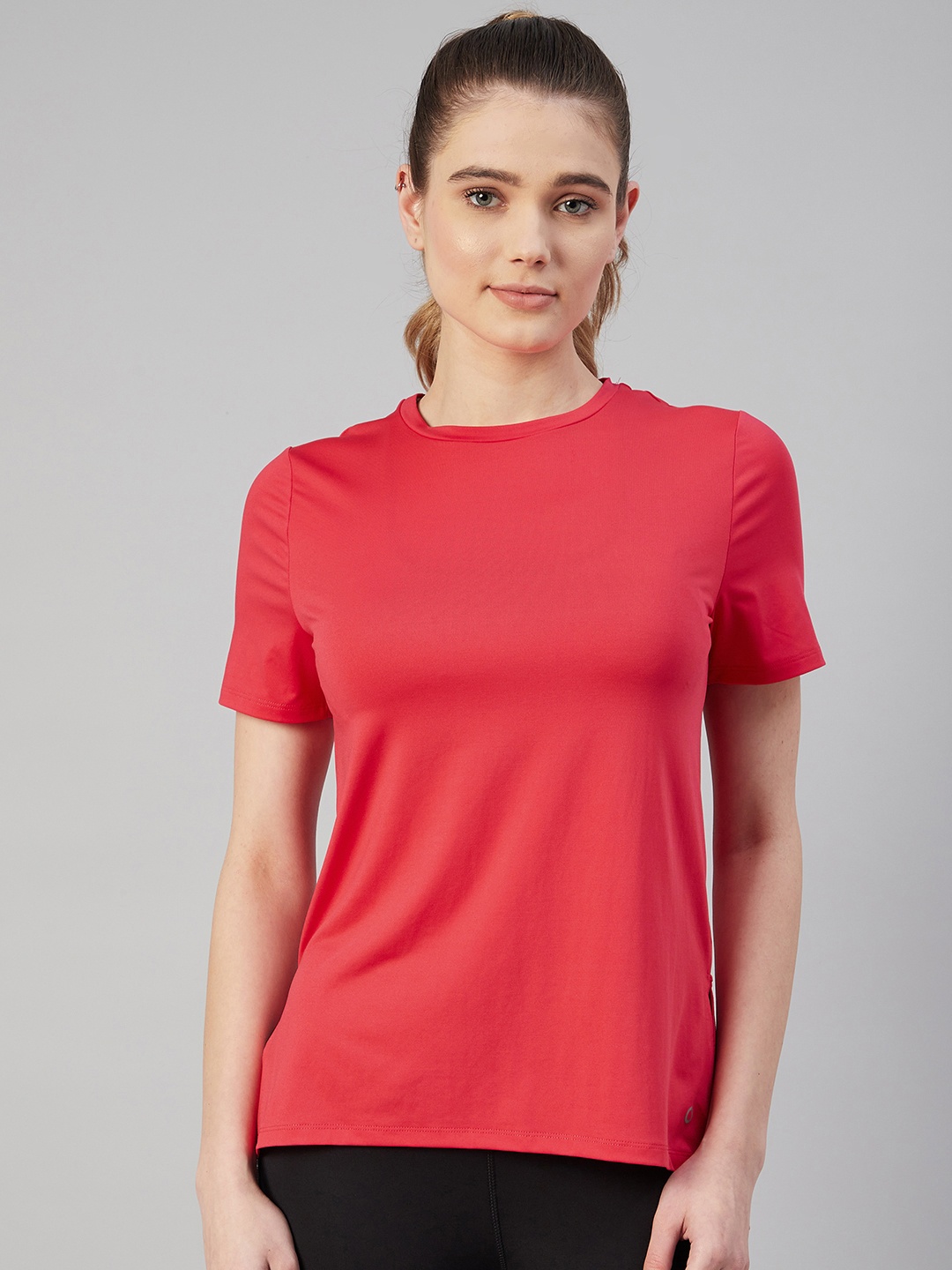 

Marks & Spencer Women Red Solid T-shirt with Back Panel Detail