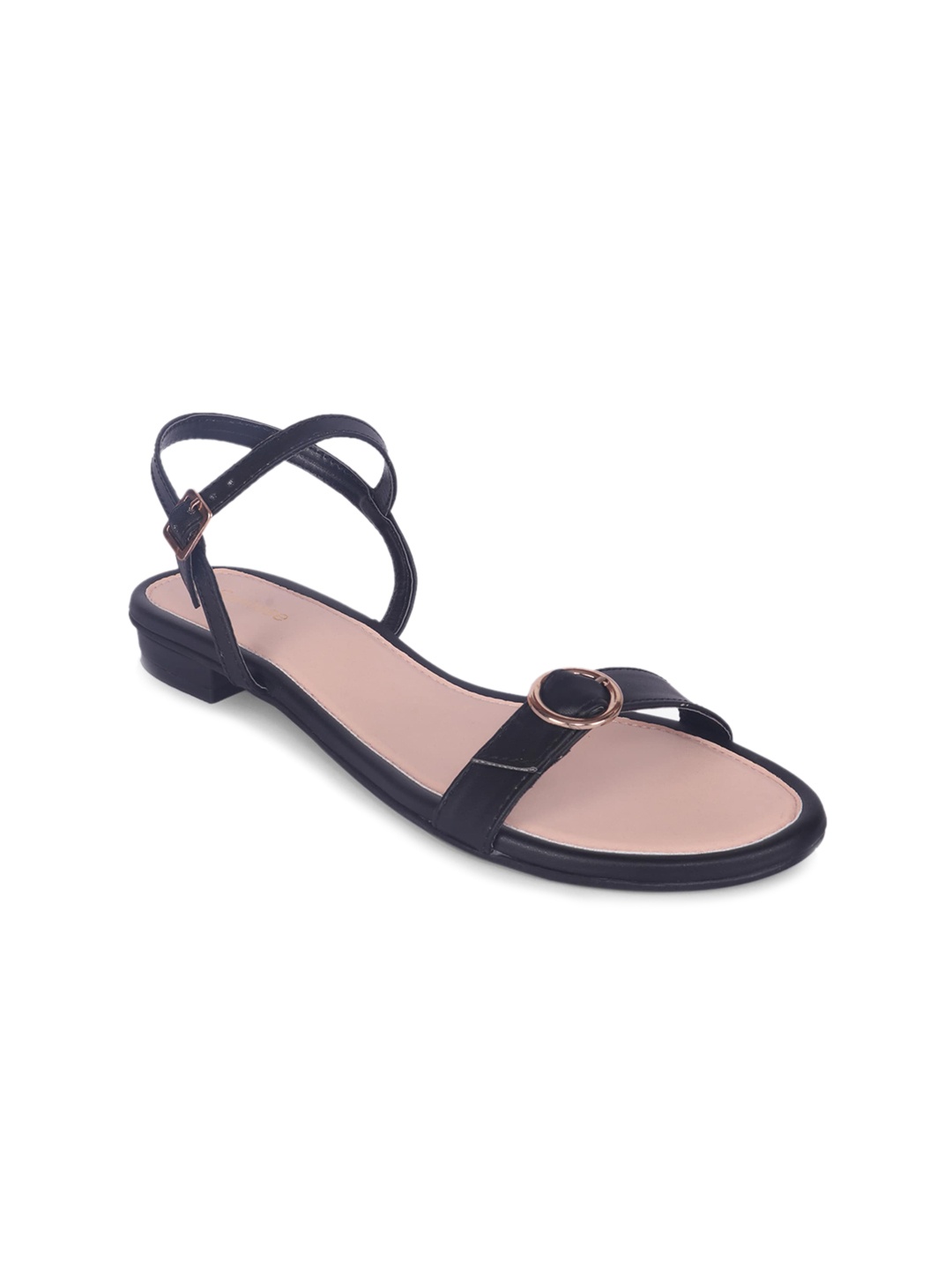 

Sanhose Women Black Open Toe Flats