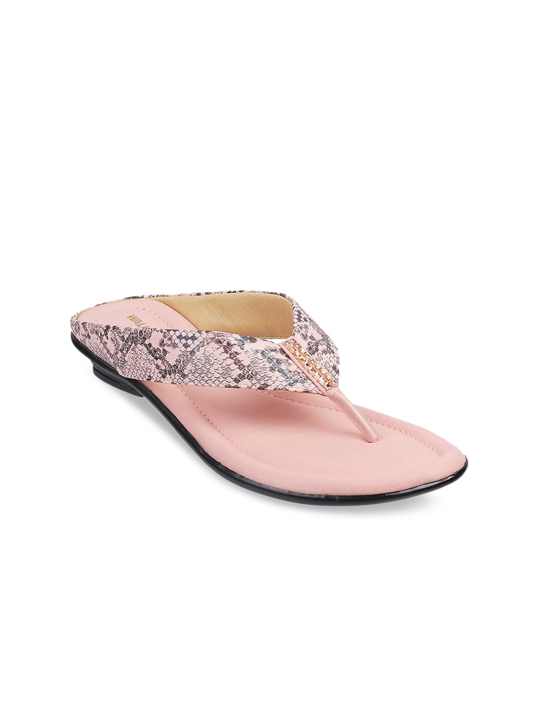 

WALKWAY by Metro Women Pink Printed T-Strap Flats