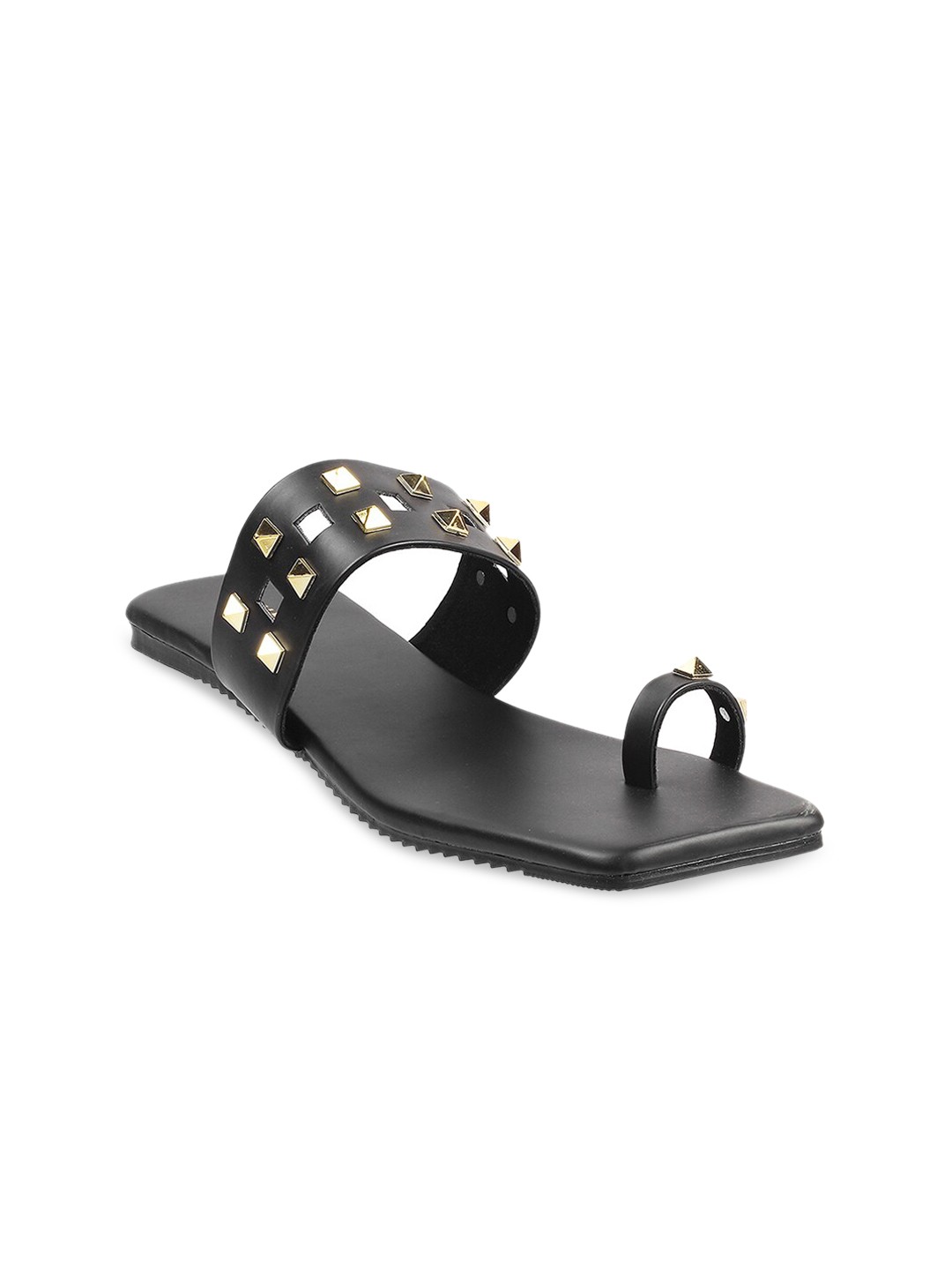 

WALKWAY by Metro Women Black Embellished One Toe Flats