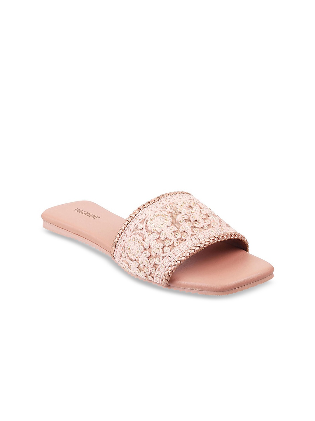 

WALKWAY by Metro Women Peach-Coloured Open Toe Flats