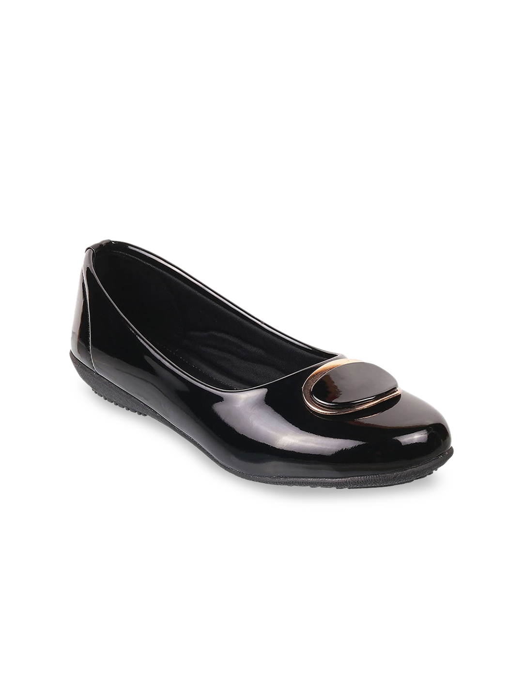 

WALKWAY by Metro Women Black Ballerinas with Buckles Flats