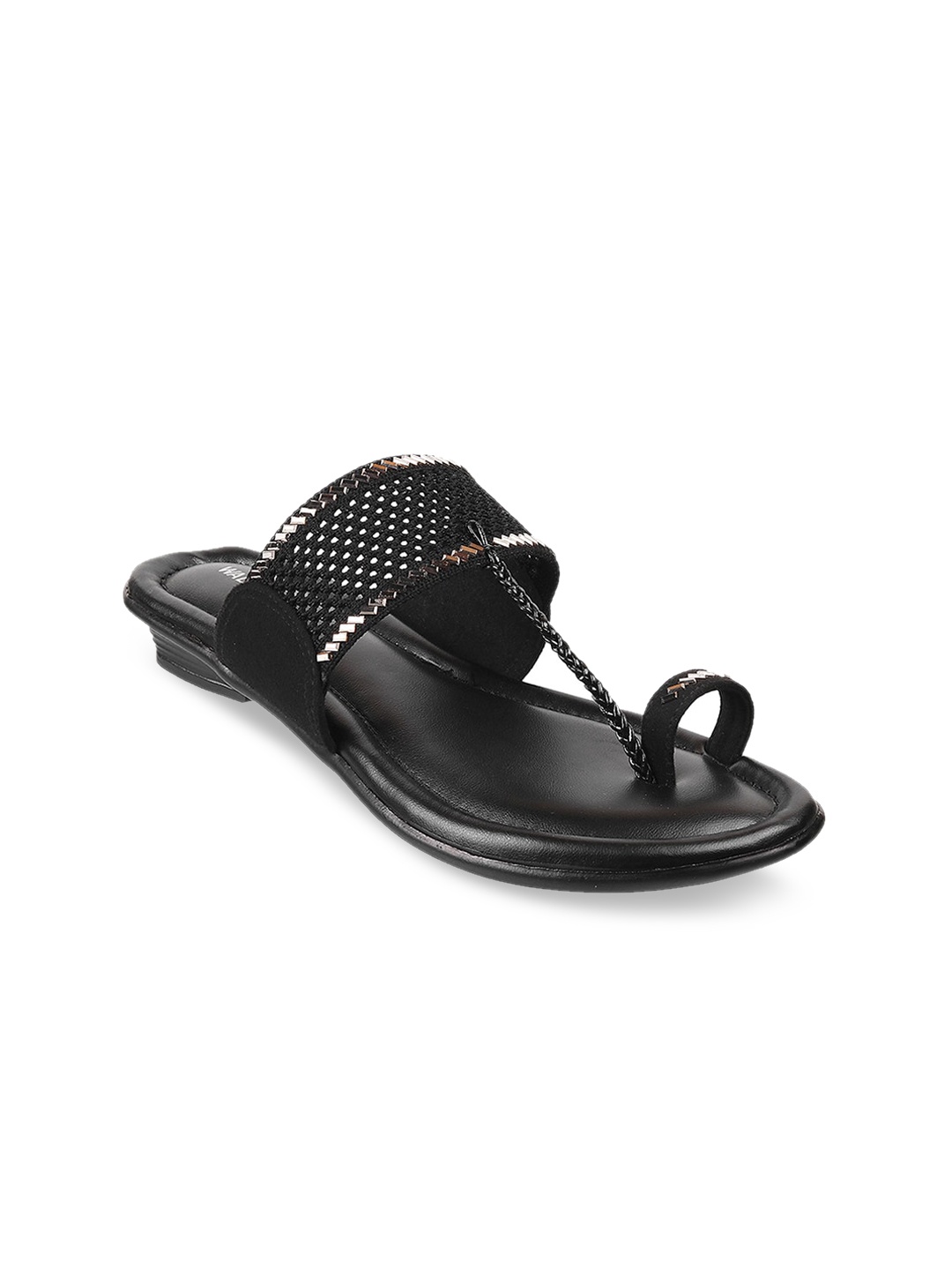 

WALKWAY by Metro Women Black Embellished One Toe Flats