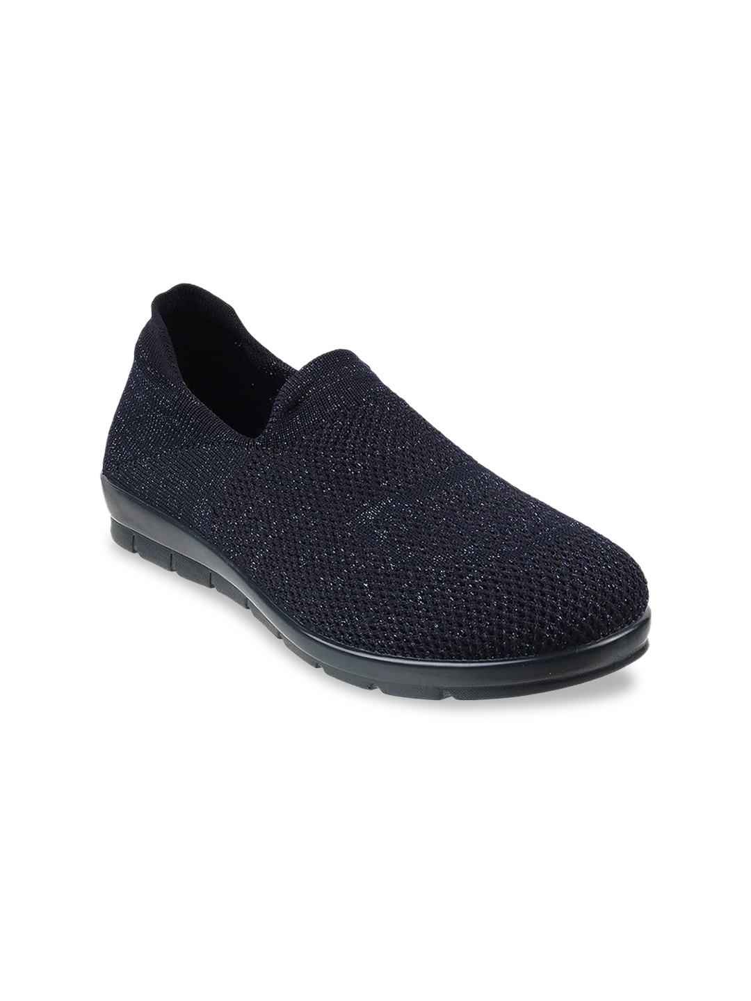 

WALKWAY by Metro Women Navy Blue Woven Design Slip-On Sneakers