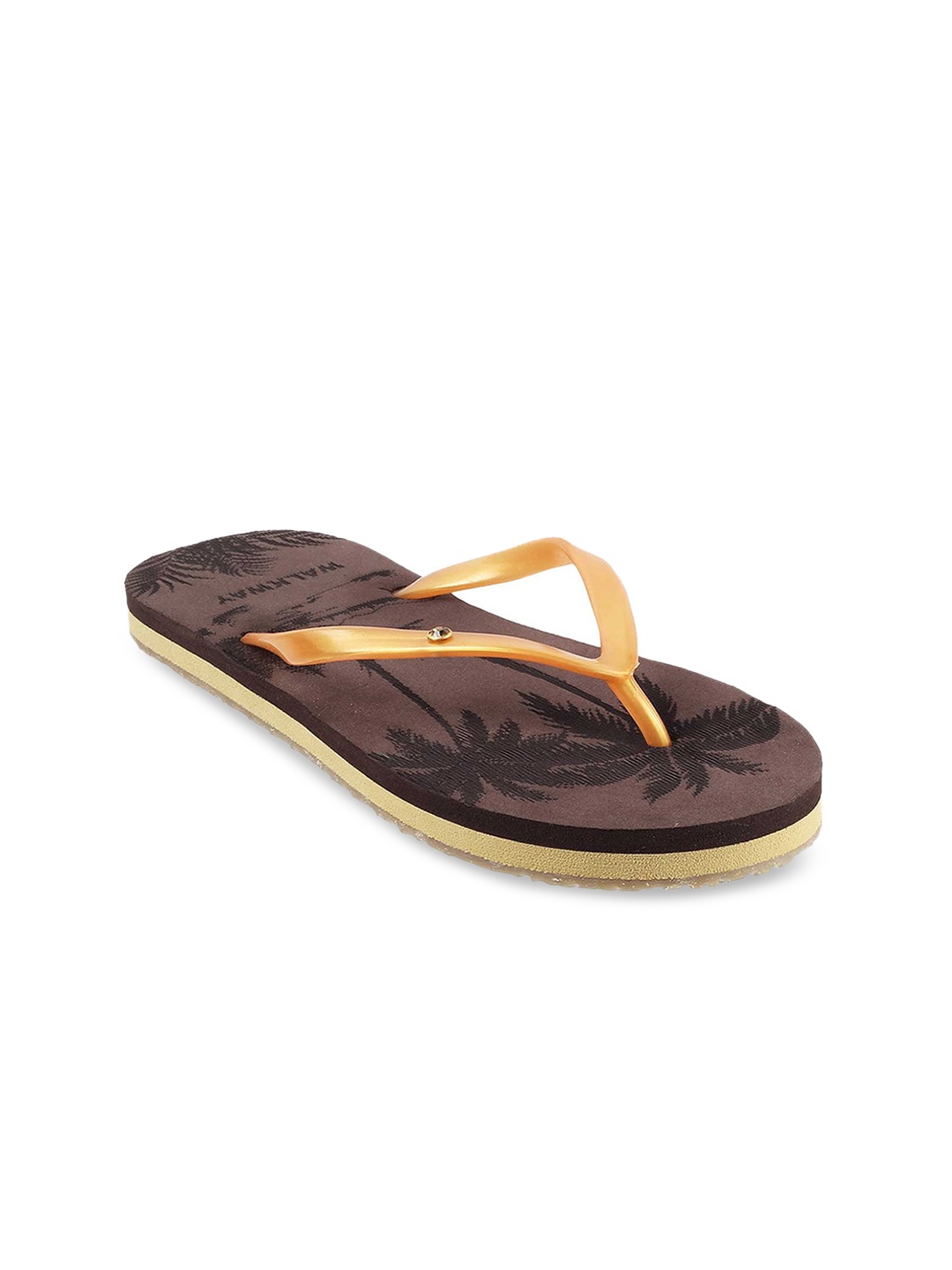 

WALKWAY by Metro Women Yellow & Brown Open Toe Flats