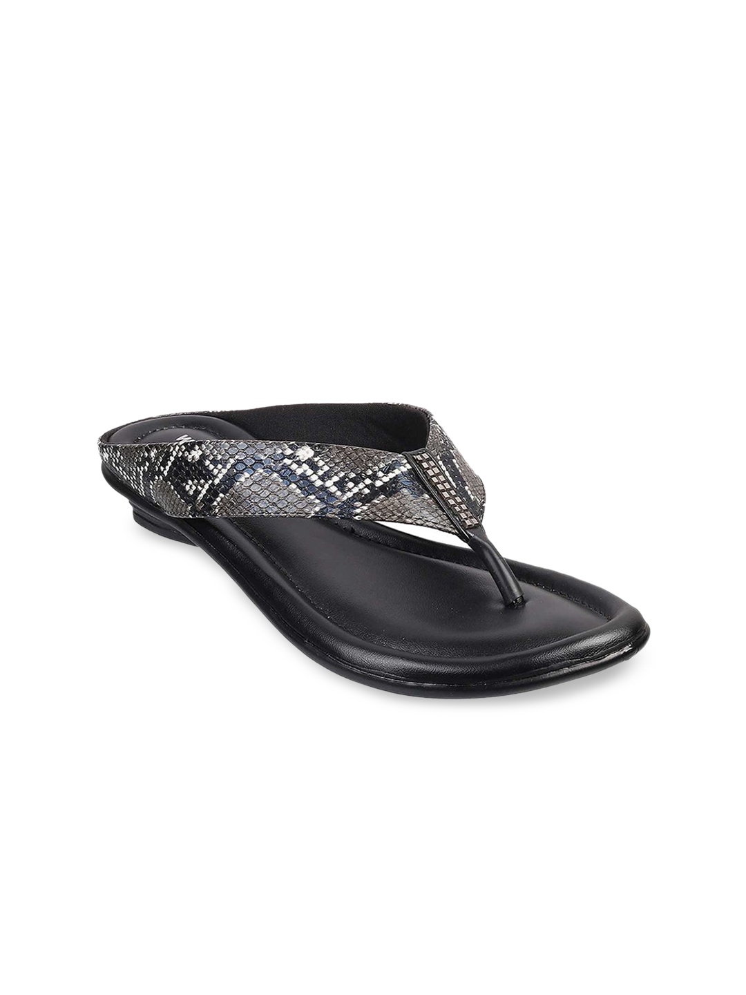 

WALKWAY by Metro Women Black Solid Open Toe Flats