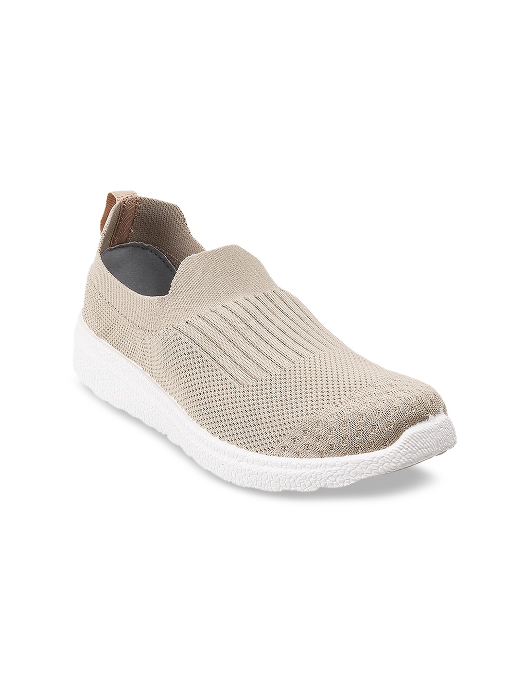 

WALKWAY by Metro Women Beige Woven Design Slip-On Sneakers