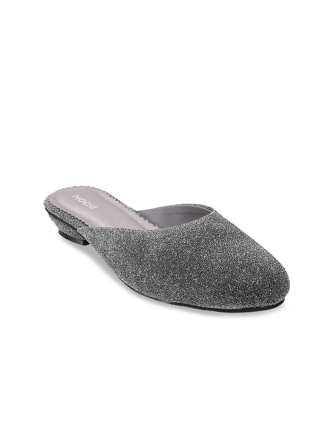 

Mochi Women Grey Mules Flats