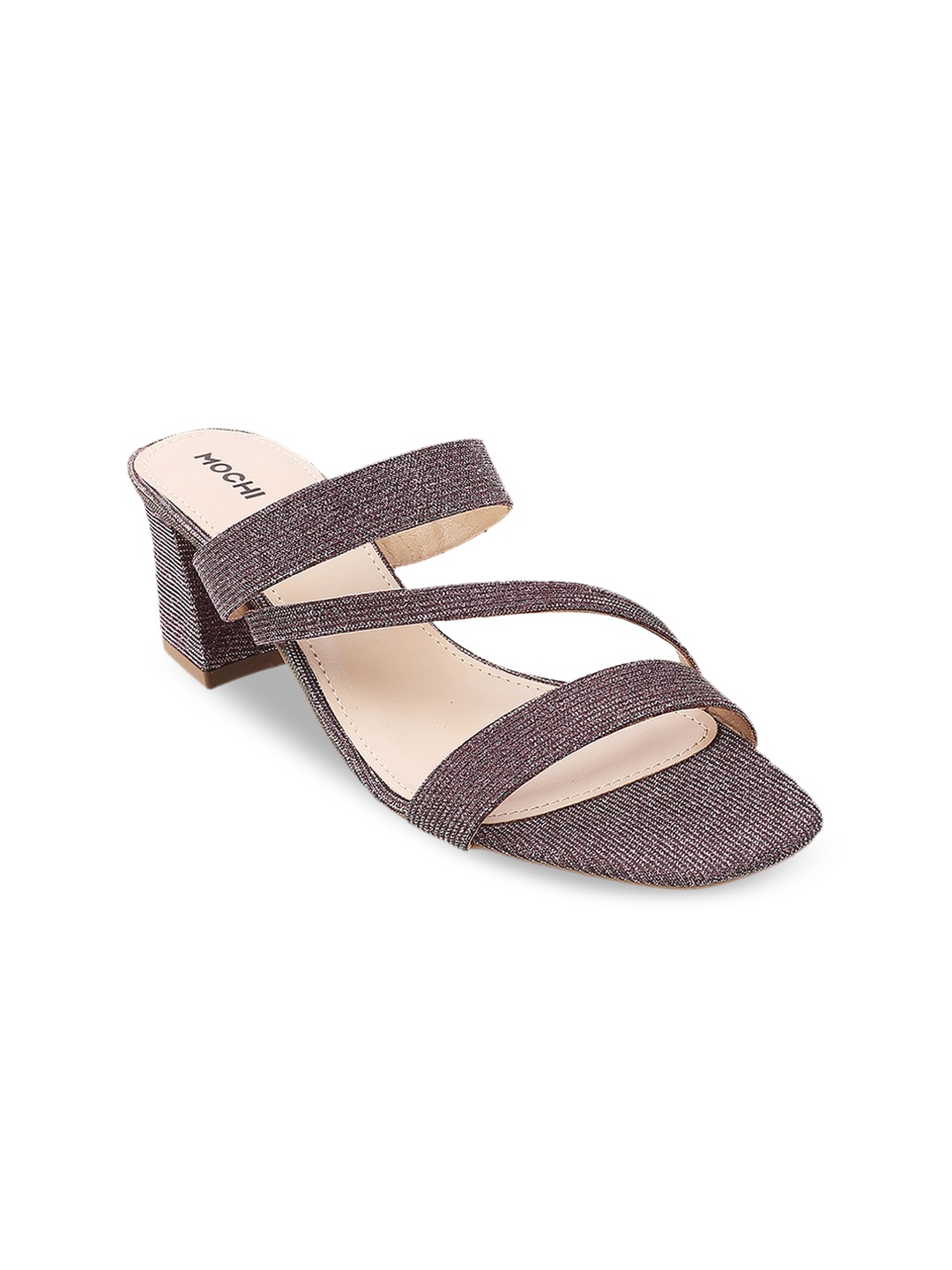 

Mochi Gold-Toned Block Sandals