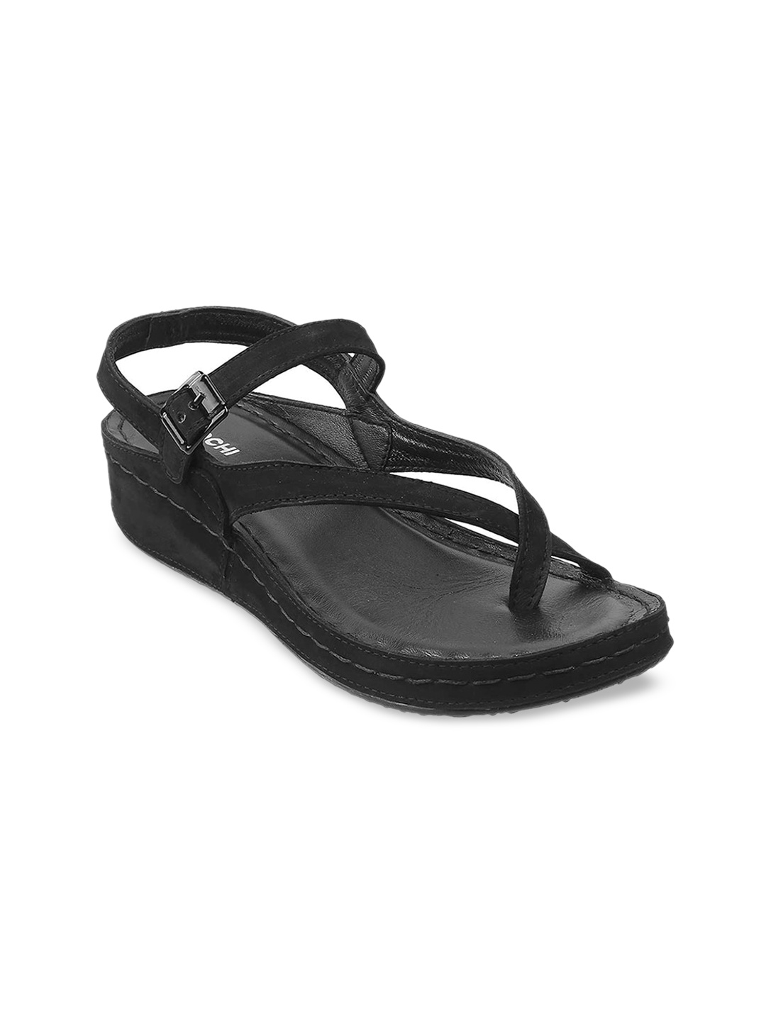 

Mochi Black Suede Wedges