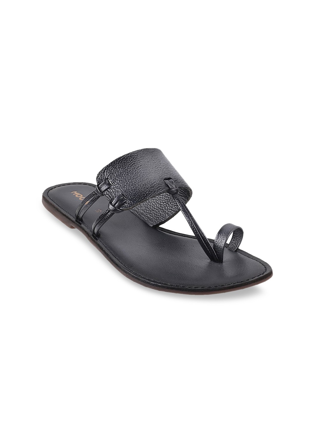 

Mochi Women Grey One Toe Flats