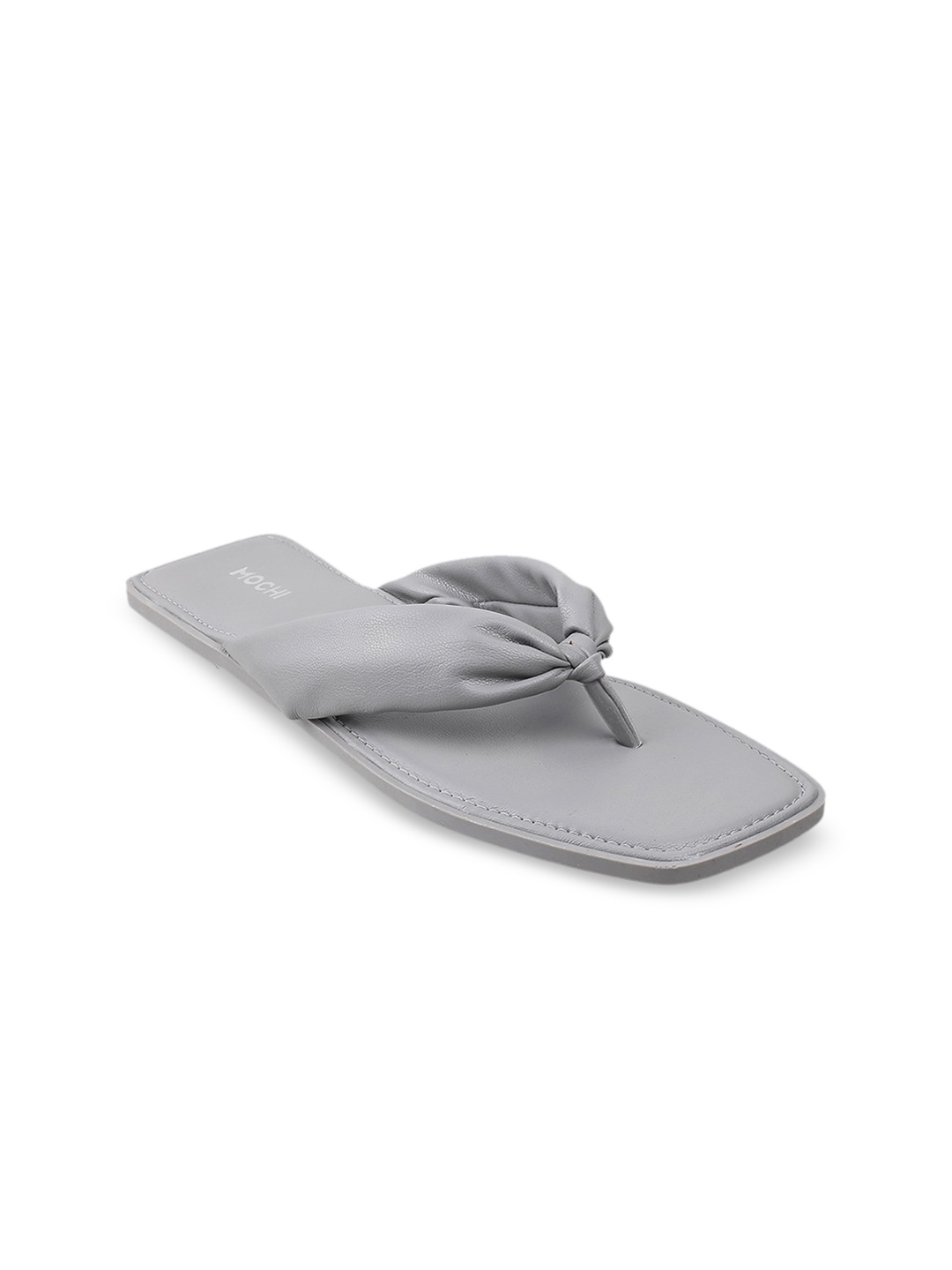 

Mochi Women Grey T-Strap Flats