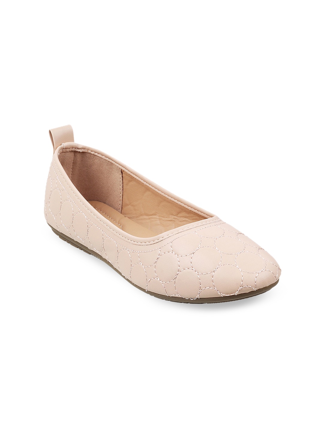 

Mochi Women Beige Printed Ballerinas Flats