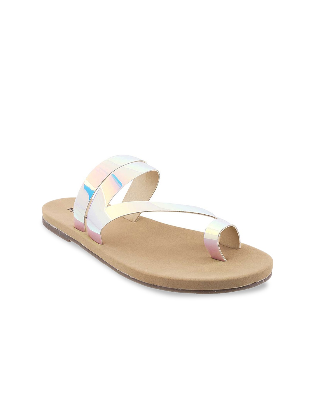 

Mochi Women Multicoloured One Toe Flats, Multi