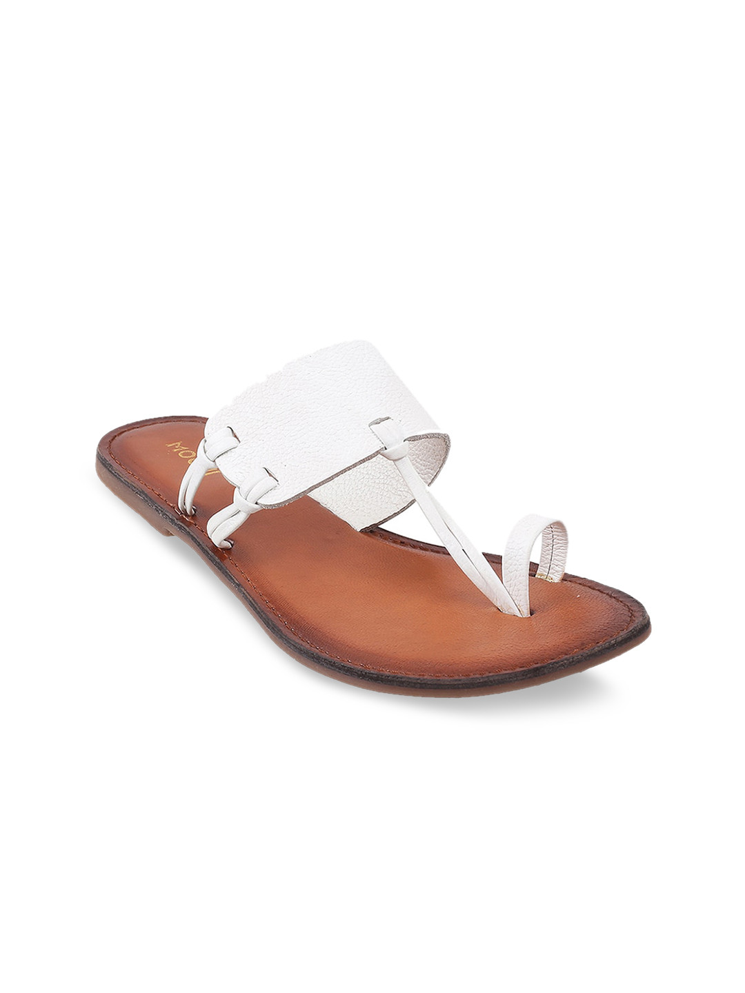 

Mochi Women White One Toe Flats