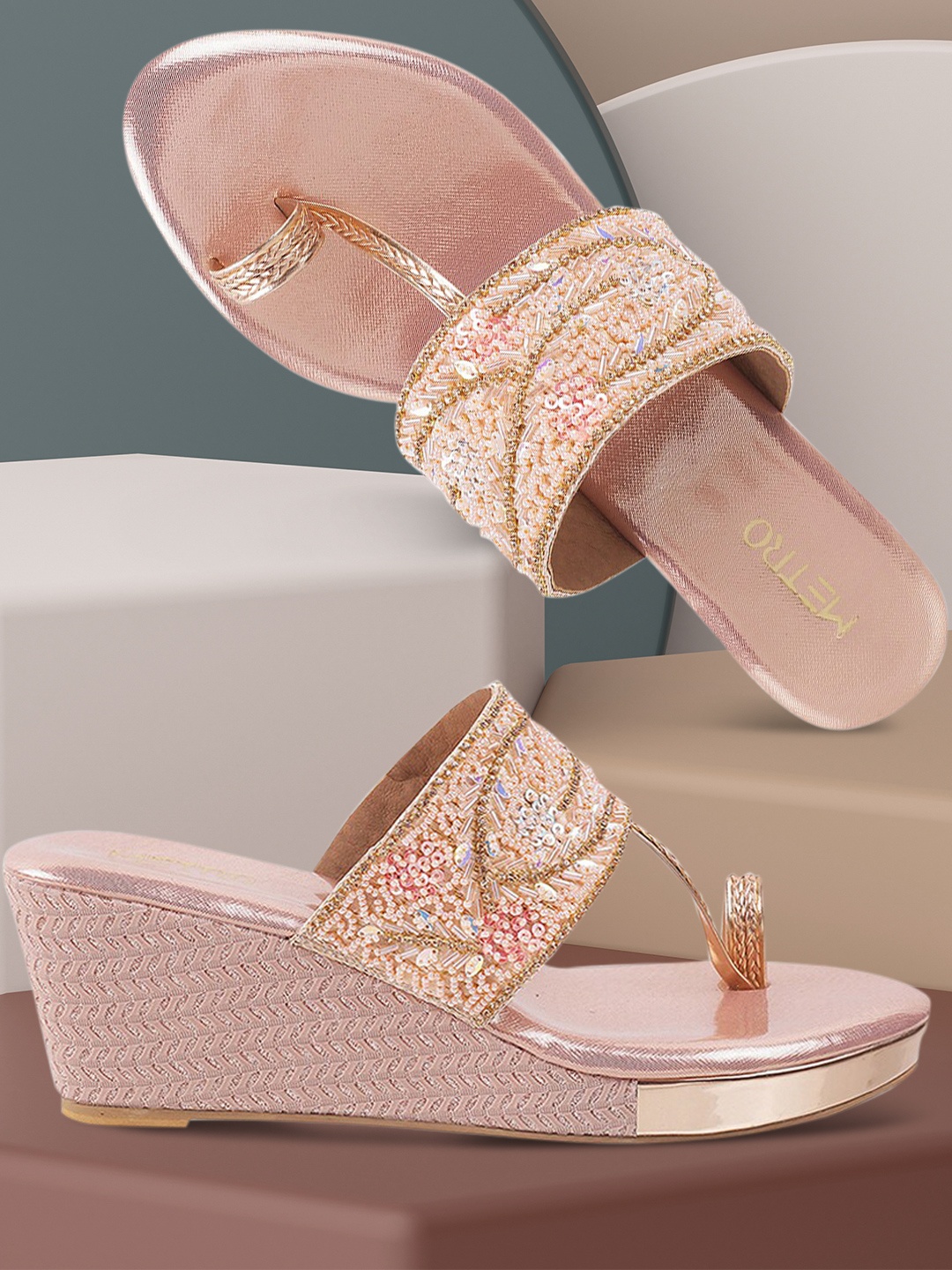 

Metro Gold-Toned Wedge Sandals