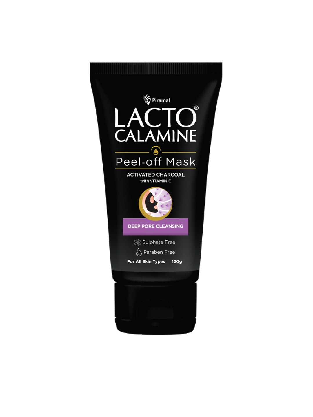 

Lacto Calamine Peel Off Mask with Activated Charcoal & Vitamin E - 120 g, Black