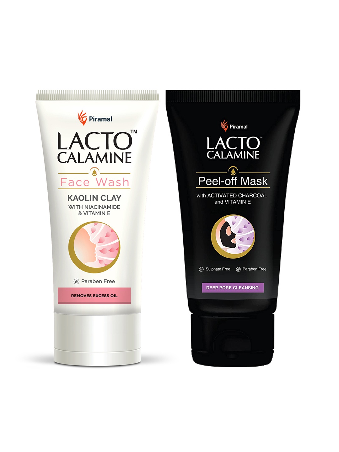 

Lacto Calamine Set of Kaolin Clay Face Wash & Activated Charcoal Peel-Off Mask, Black