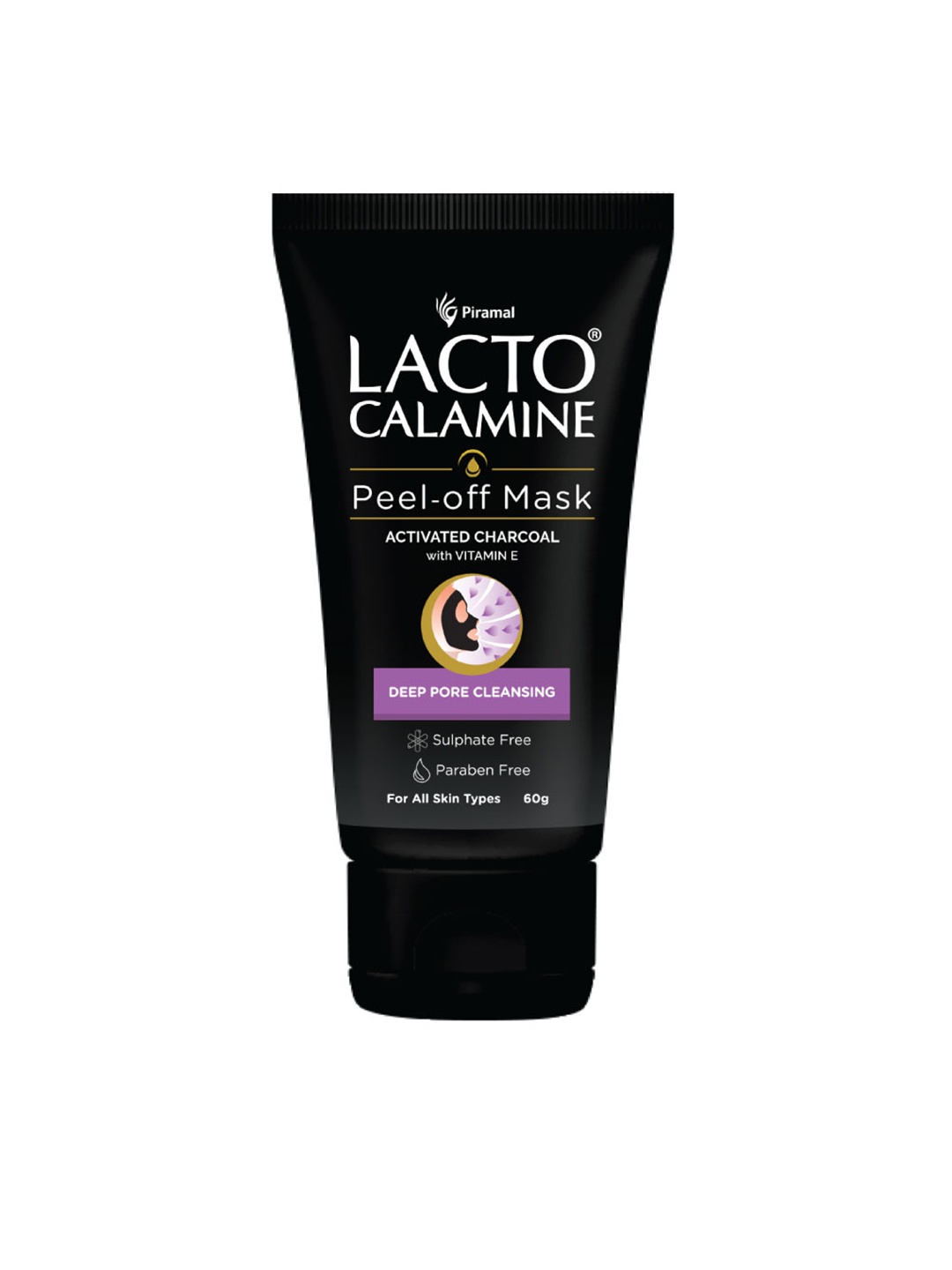 

Lacto Calamine Activated Charcoal & Vitamin E Peel Off Mask - 60 gm, Black