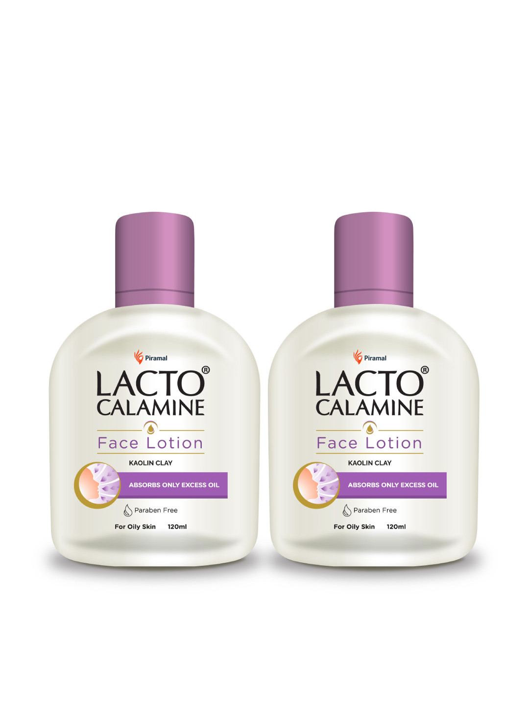 

Lacto Calamine Set of 2 Daily Moisturizer Face Lotion For Oily Skin - 120ml Each, Off white