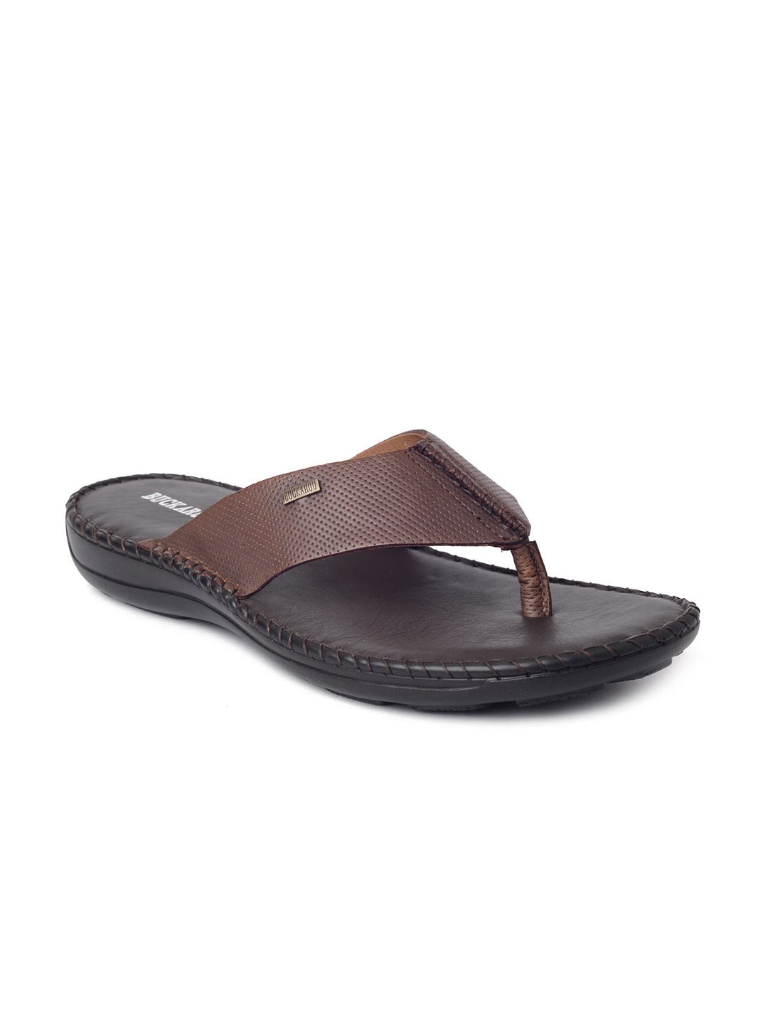 

Buckaroo Men Brown Textured Genuine Leather Comfort Sandals