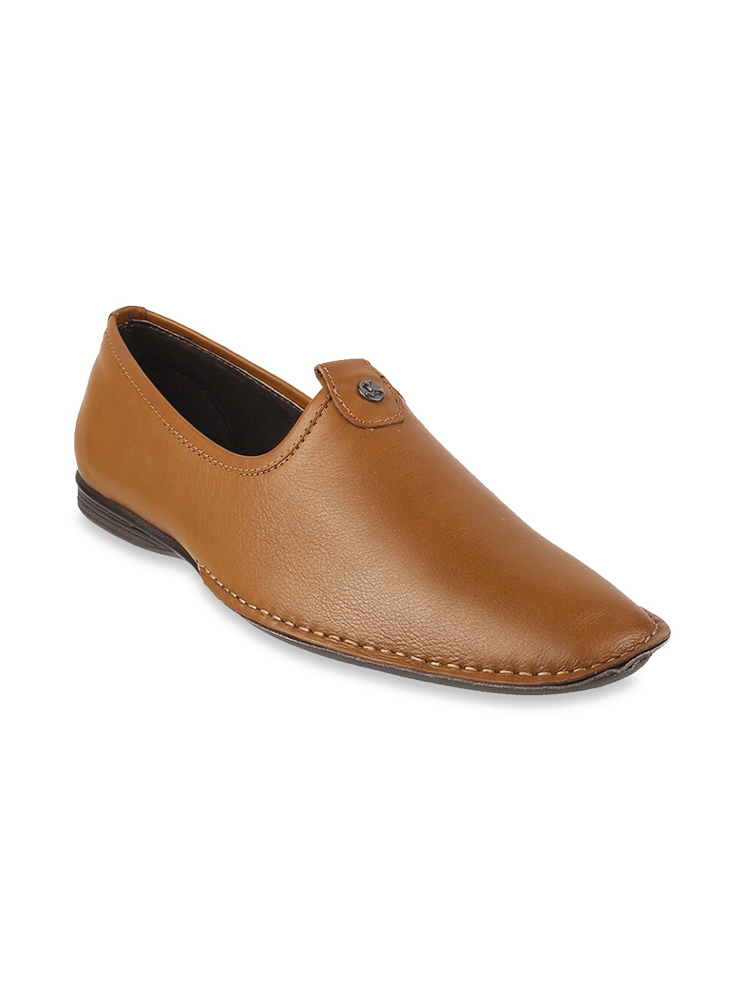 

Mochi Men Tan Leather Shoe-Style Sandals