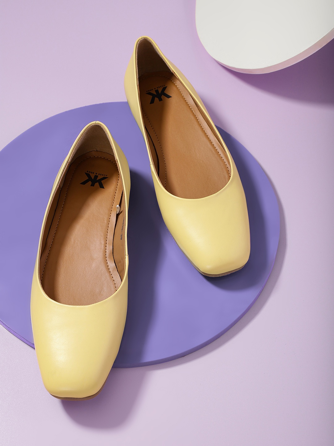 

Kook N Keech Women Yellow Solid Ballerinas