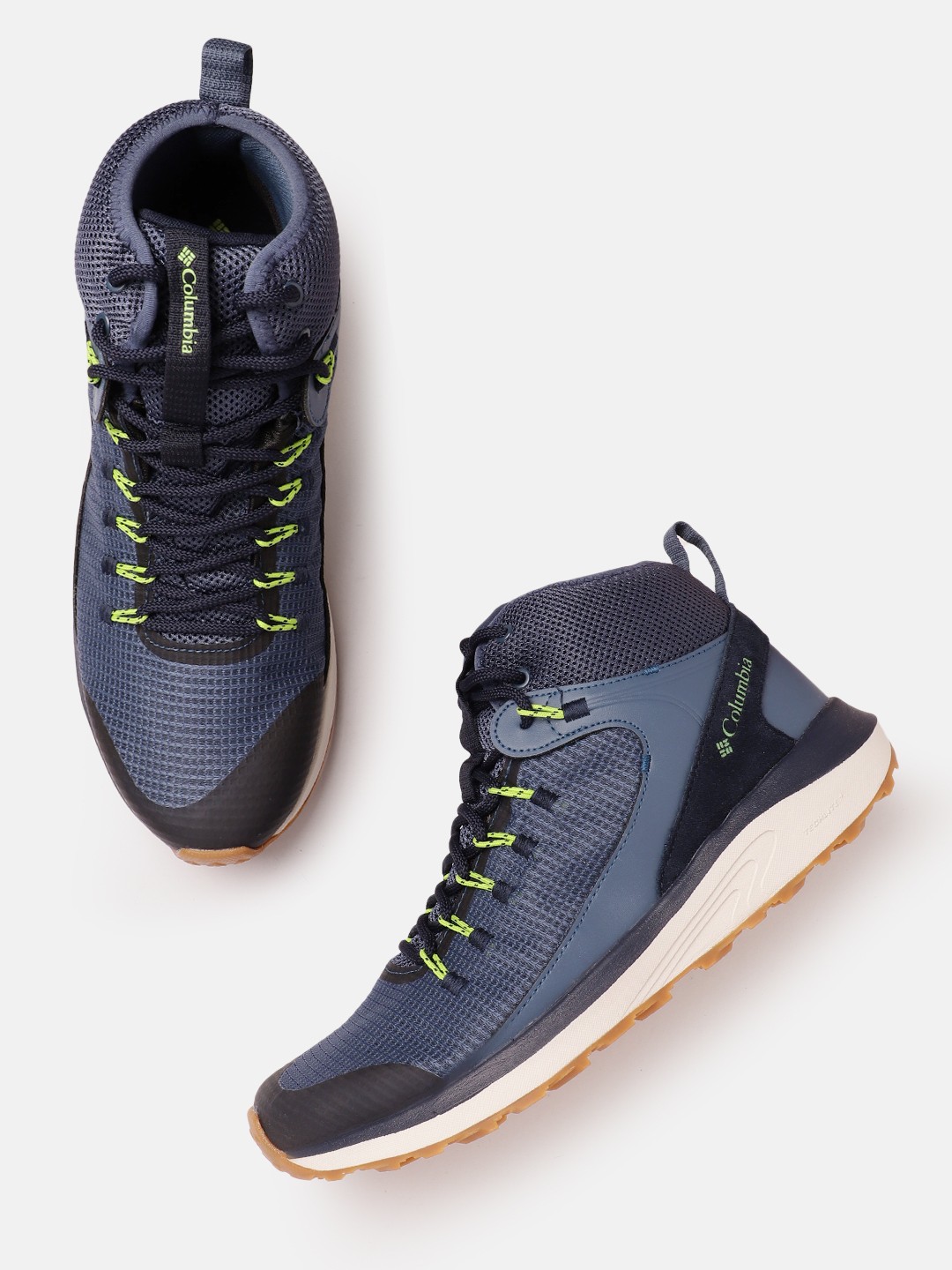 

Columbia Mesh Tailstorm Mid-Top Trekking Waterproof Non-Marking Shoes, Blue