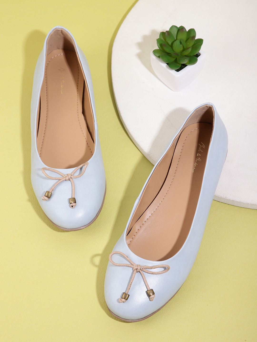 

Mast & Harbour Women Blue Ballerinas with Bows