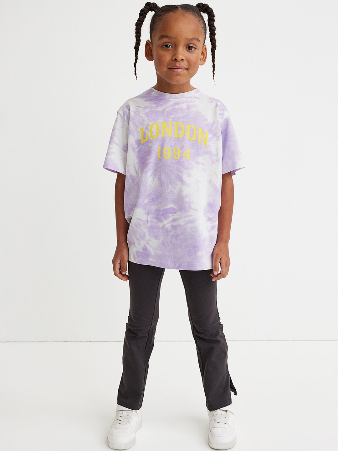 

H&M Girls Black & Purple 2-piece Cotton Jersey Set