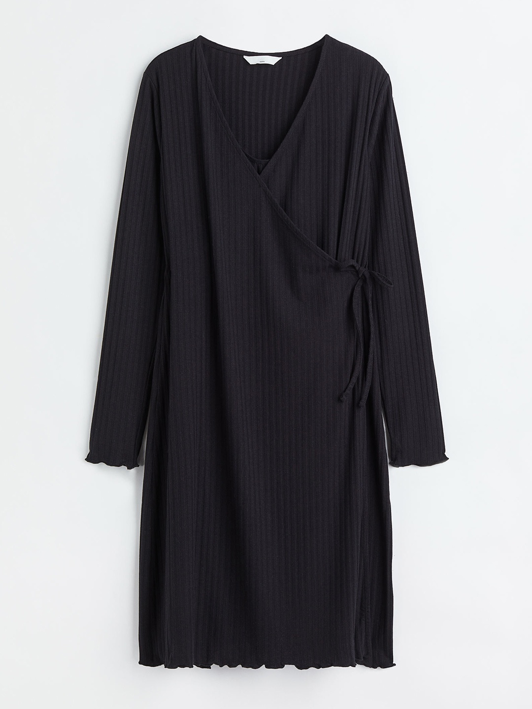 

H&M Women Black Solid MAMA Ribbed Nursing Dress