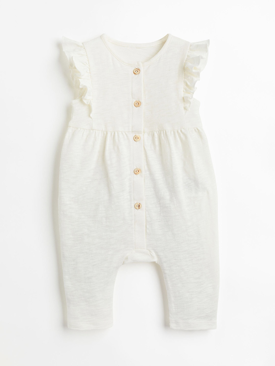 

H&M White Slub Jersey Romper Suit