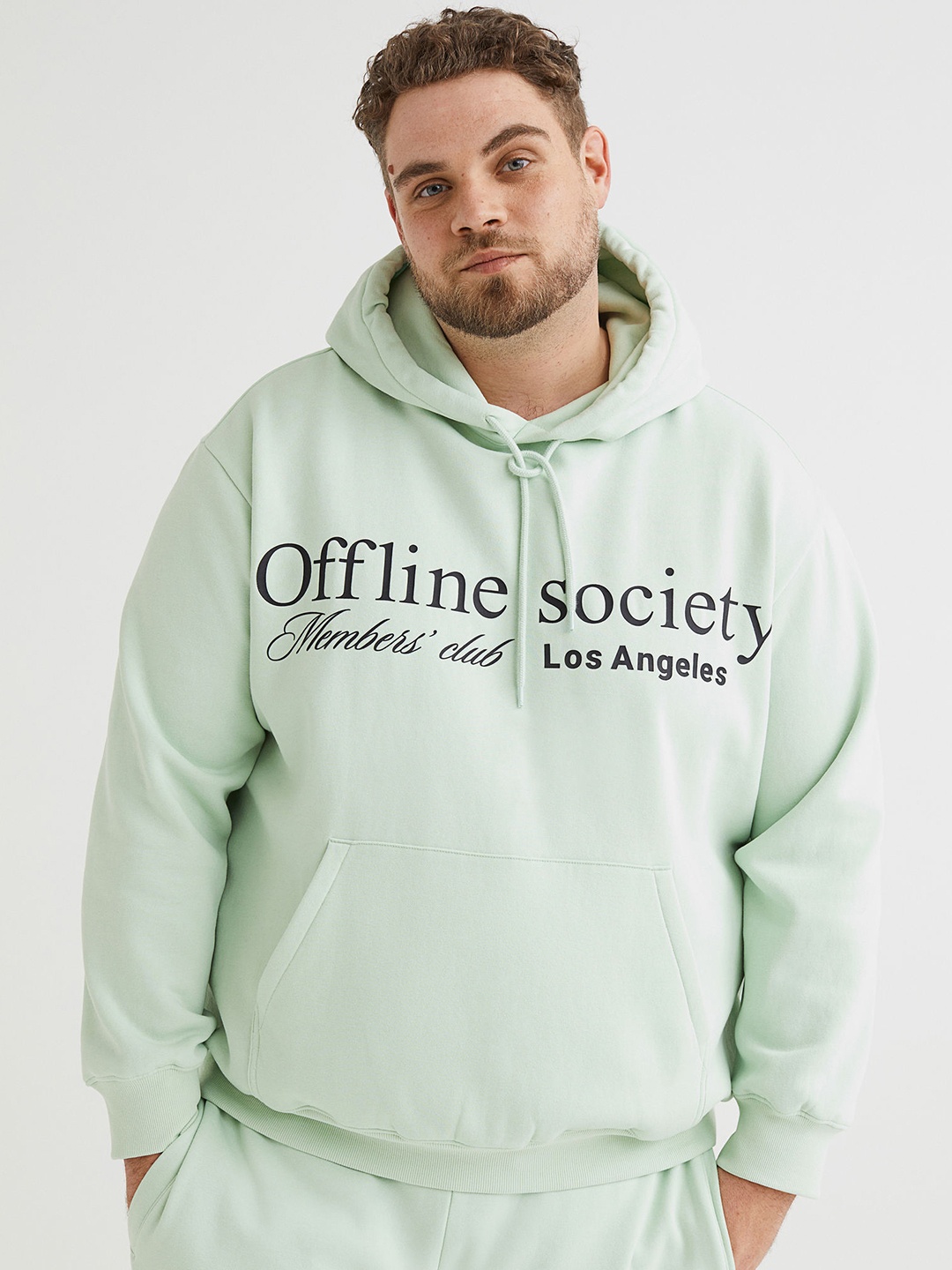 

H&M Green Relaxed Fit Printed hoodie