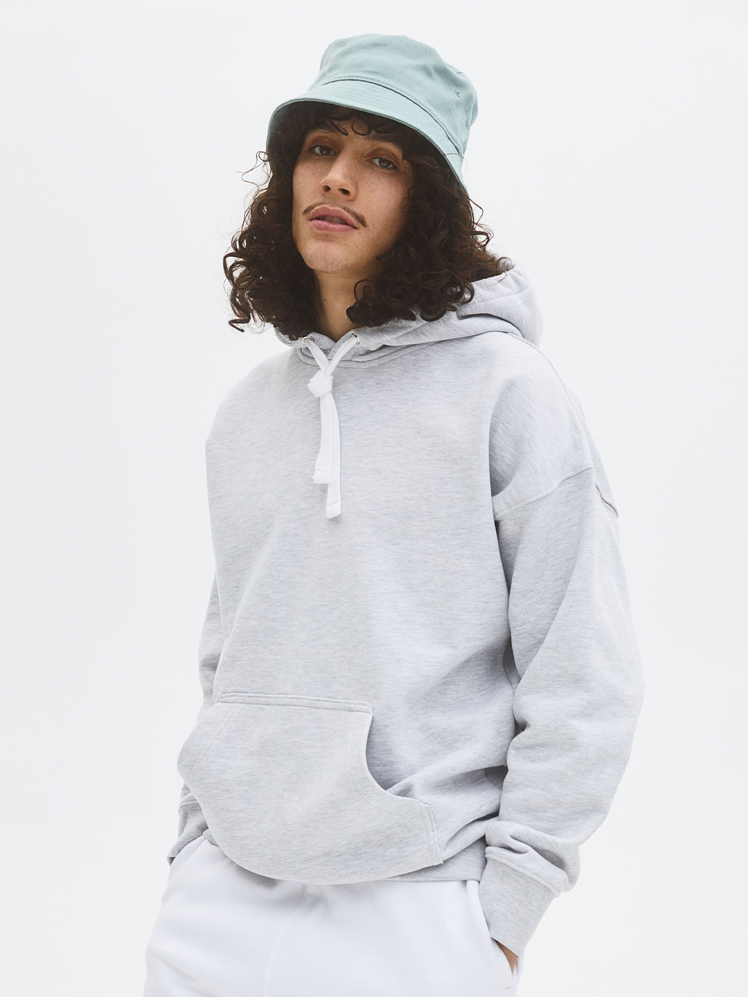 

H&M Grey Oversized Fit Cotton Hoodie