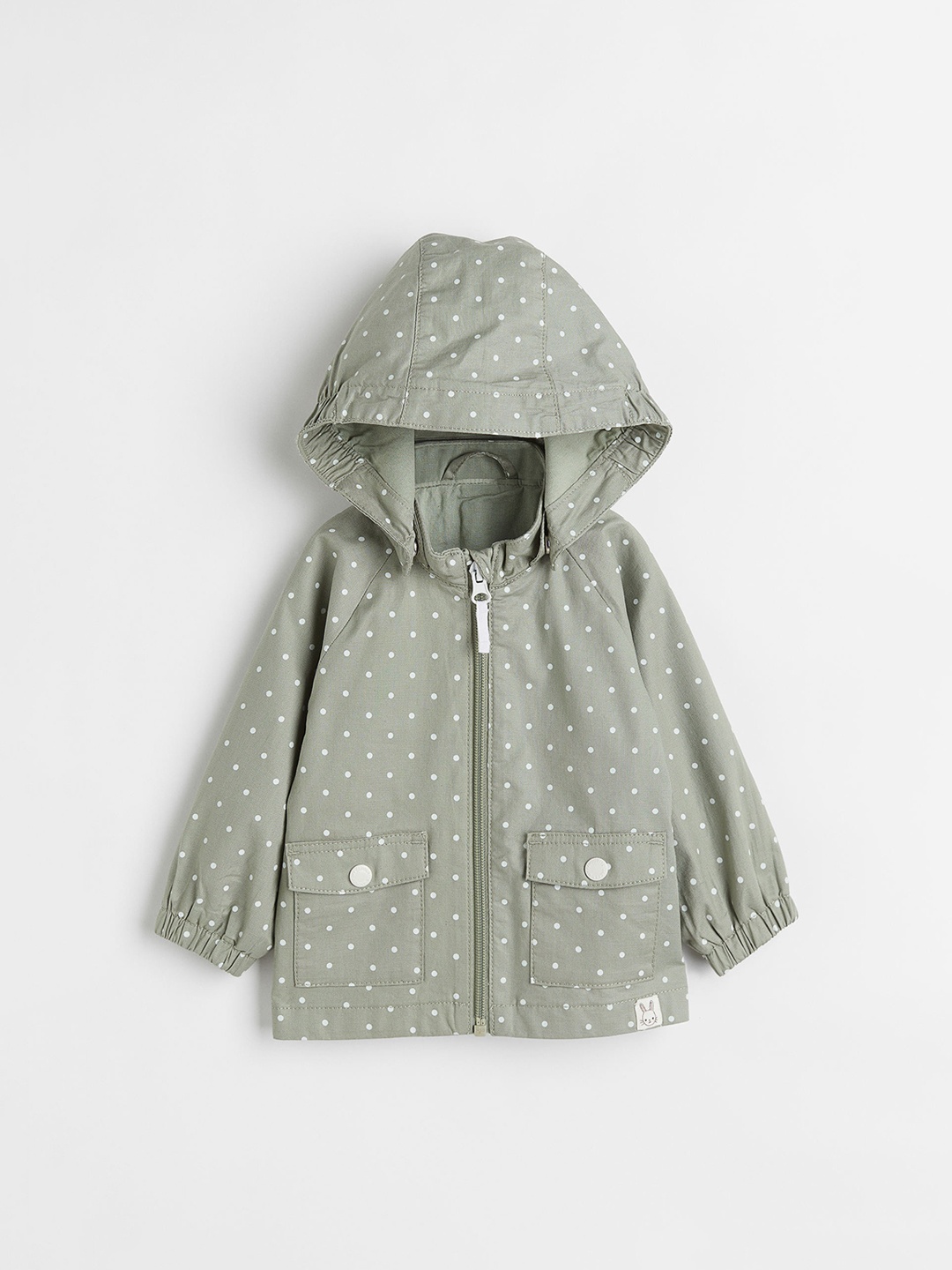 

H&M Girls Green Coated Cotton Jacket