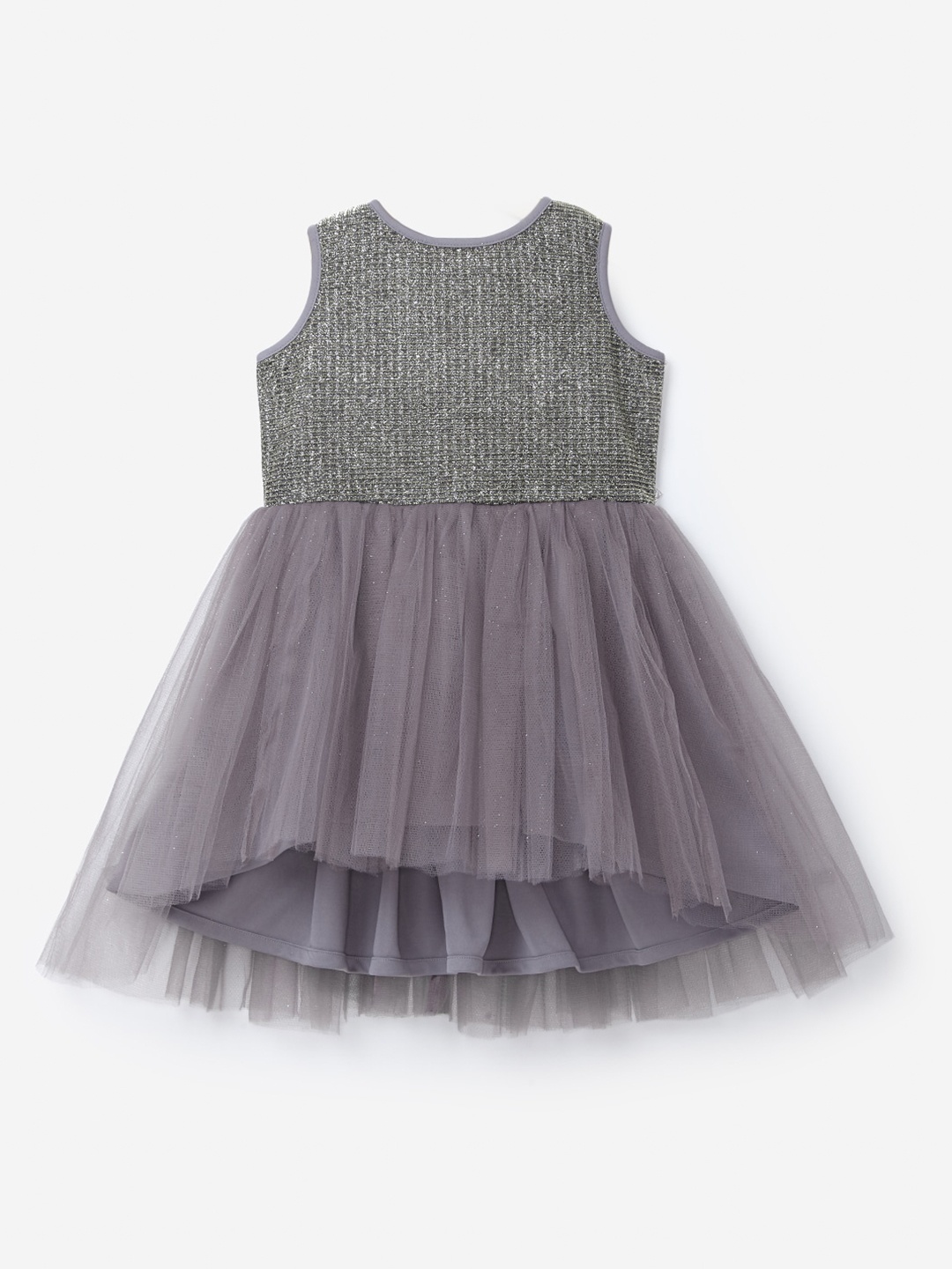 

YK Grey Layered Net Dress