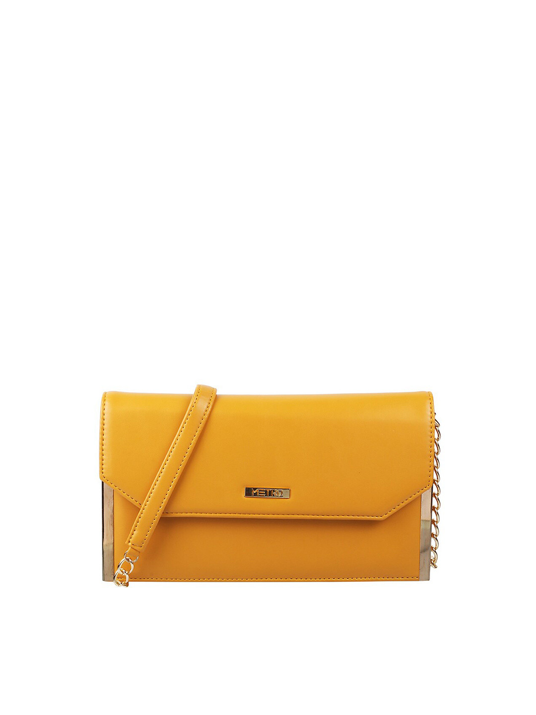 

Metro Yellow & Gold-Toned Purse Clutch