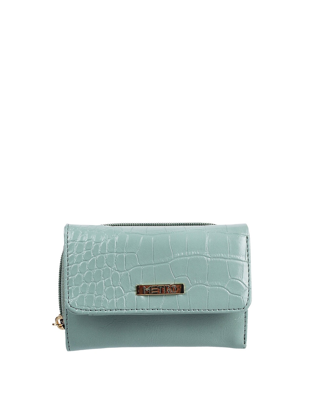 

Metro Green Textured Purse Clutch