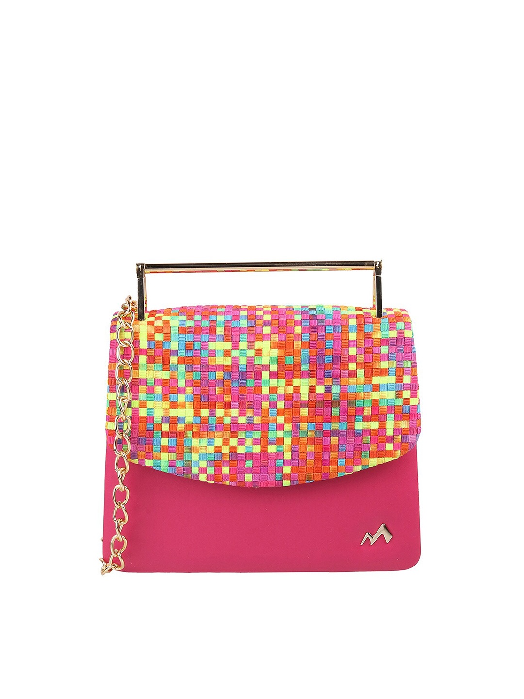 

Metro Pink Printed PU Structured Sling Bag