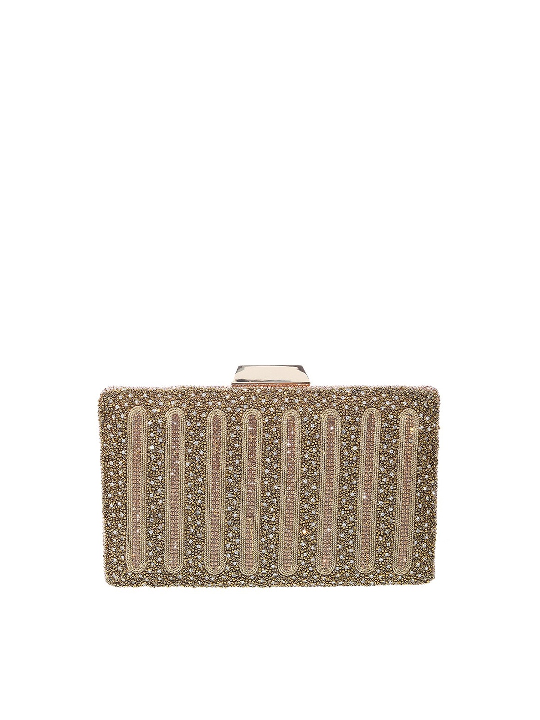 

Metro Gold-Toned Embellished Box Clutch